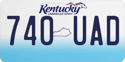 KY license plate 740UAD