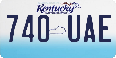 KY license plate 740UAE