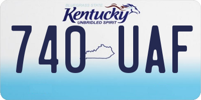 KY license plate 740UAF