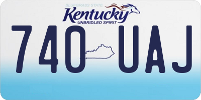 KY license plate 740UAJ