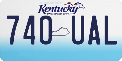 KY license plate 740UAL