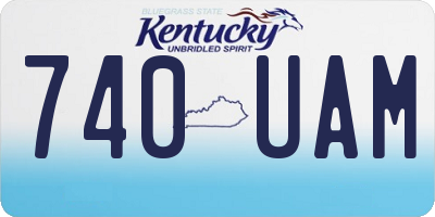 KY license plate 740UAM