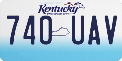 KY license plate 740UAV