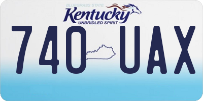 KY license plate 740UAX