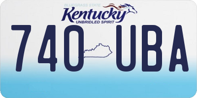 KY license plate 740UBA