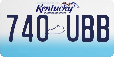 KY license plate 740UBB