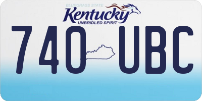 KY license plate 740UBC