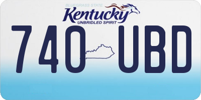 KY license plate 740UBD