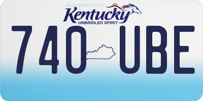 KY license plate 740UBE