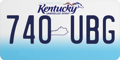 KY license plate 740UBG