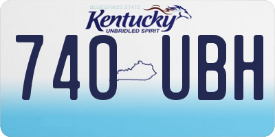 KY license plate 740UBH