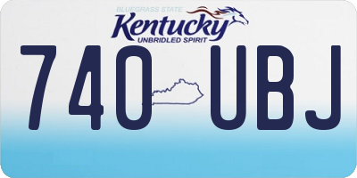KY license plate 740UBJ