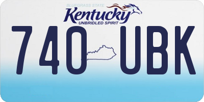 KY license plate 740UBK