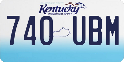 KY license plate 740UBM