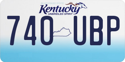 KY license plate 740UBP