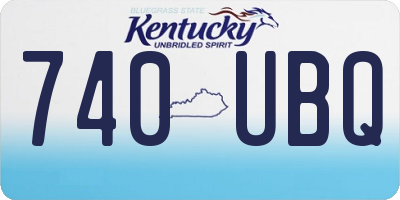 KY license plate 740UBQ