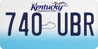 KY license plate 740UBR