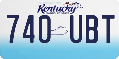 KY license plate 740UBT