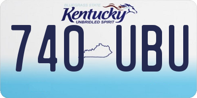 KY license plate 740UBU