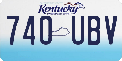 KY license plate 740UBV