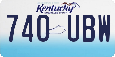 KY license plate 740UBW