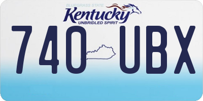 KY license plate 740UBX