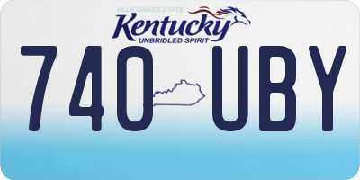 KY license plate 740UBY