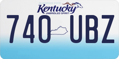 KY license plate 740UBZ