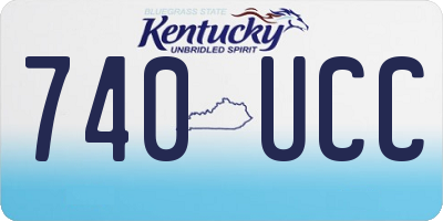 KY license plate 740UCC