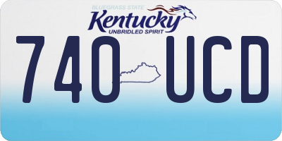 KY license plate 740UCD