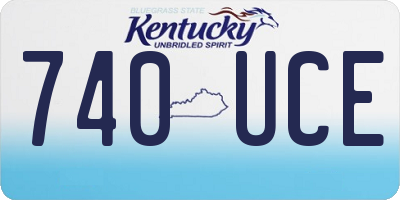 KY license plate 740UCE