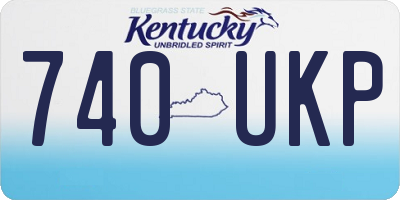 KY license plate 740UKP