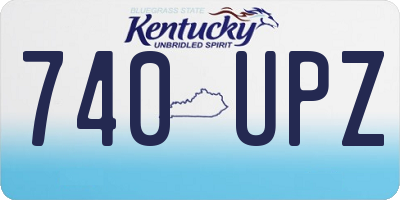 KY license plate 740UPZ