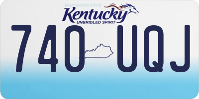KY license plate 740UQJ