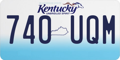 KY license plate 740UQM