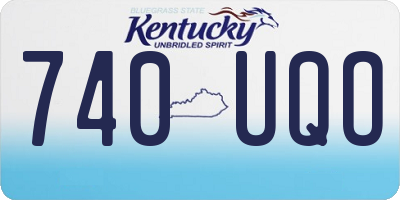 KY license plate 740UQO