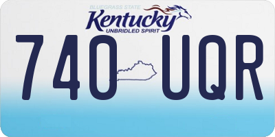 KY license plate 740UQR