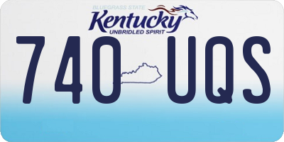 KY license plate 740UQS