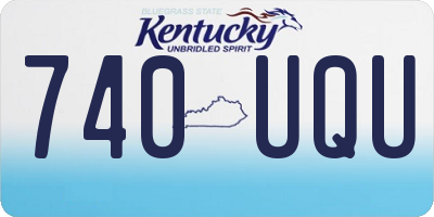 KY license plate 740UQU
