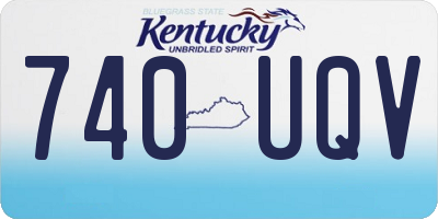 KY license plate 740UQV