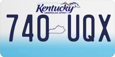 KY license plate 740UQX