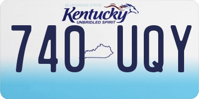 KY license plate 740UQY