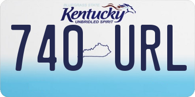 KY license plate 740URL