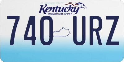 KY license plate 740URZ