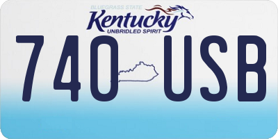 KY license plate 740USB