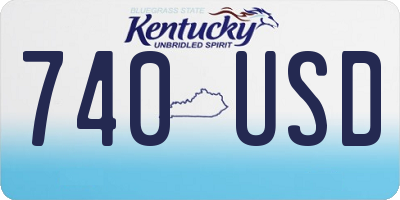 KY license plate 740USD