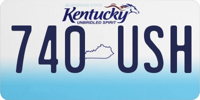 KY license plate 740USH