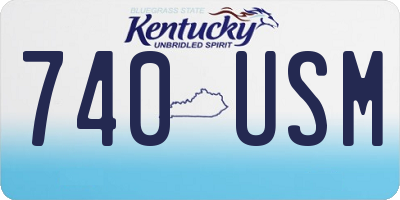 KY license plate 740USM