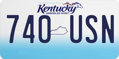 KY license plate 740USN