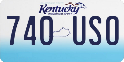 KY license plate 740USO